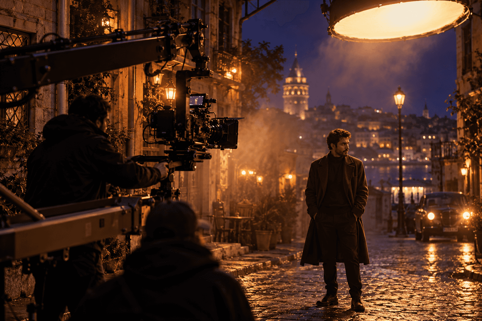 Sinema filminin gece çekimi