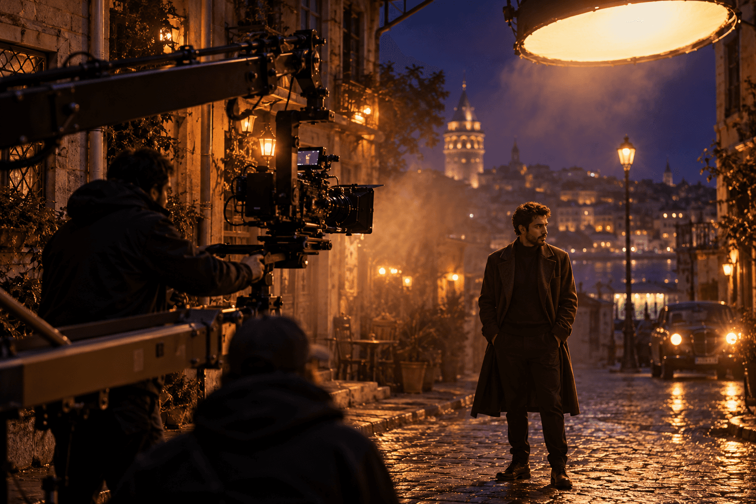 Sinema filminin gece çekimi